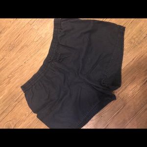 Navy, Scalloped Shorts